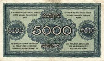 Német Birodalom/Weimari Köztársaság/Szászország/Sächische Bank 1923. 5000M (3x) klf szériabetűkkel T...