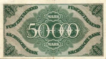 Német Birodalom/Weimari Köztársaság/Szászország/Sächische Bank 1923. 50.000M (2x) klf szériabetűkkel...