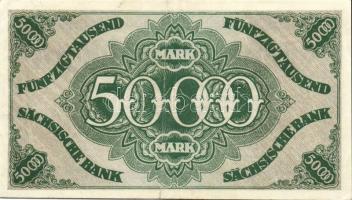 Német Birodalom/Weimari Köztársaság/Szászország/Sächische Bank 1923. 50.000M (2x) klf szériabetűkkel...