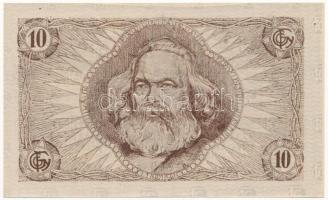 Budapest 1919. 10K "Fegyver és Gépgyár" utalvány, jobbra tolódott alapnyomattal T:I- 
Ada...