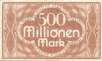 Német Birodalom/Weimari Köztársaság/Szászország/Sächische Staatsbank, Dresden 1923. 500.000.000M T:I...
