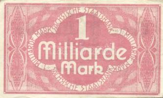 Német Birodalom/Weimari Köztársaság/Szászország/Sächische Staatsbank, Dresden 1923. 1000.000.000M T:...