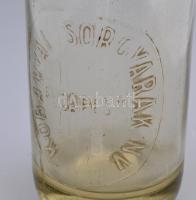 Kőbányai Sörgyárak N.V. Budapest feliratos szikvizes / szódás üveg, m: 32,5 cm
