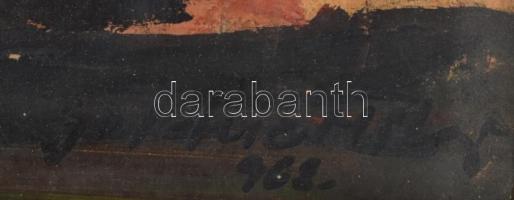 Göldner Tibor (1929-): Csendélet. Olaj, karton, jelzett, fa keretben, 50×70 cm