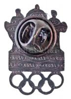 2008. "Peking Nyári Olimpia" ezüstpatinázott Br népszerűsítő jelvény (25x17mm) T:1