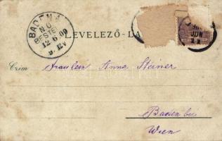 1900 Lippa, Lipova; Solymoser Ruine, Lippa und der Marosfluss, Mária-Radna mit der Kirche / Solymosi...