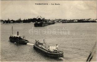 Toamasina, Tamatave; La rade / port, ship