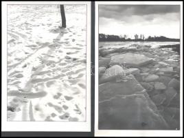 cca 1970-1985 Vegyes művész fotó kirakatokról, Duna-korzóról stb., néhány a hátulján feliratozott, 4...