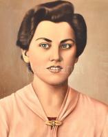 Sorok jelzéssel: Női portré. Olaj, vászon. Kissé sérült díszes fa keretben, 50x40 cm