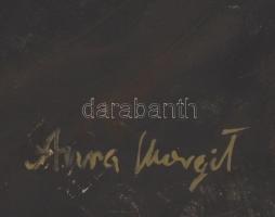 Anna jelzéssel: Női portré. Olaj, farost, sérült. 61×46 cm