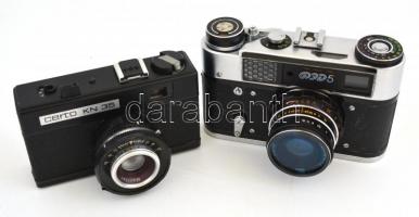 Certo KN 35 fényképezőgép Meritar 2,8/45cm objektívvel, eredeti tokjában + szétvált szovjet fényképe...