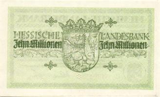 Német Birodalom/Weimari Köztársaság/Hessen/Hessische Landesbank, Darmstadt 1923. 10.000.000M T:I-