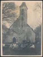 1928 Mánfai templom, fotó, hátulján feliratozott, 11,5x9 cm