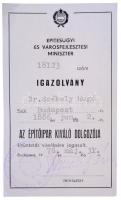 Vincze Dénes (1914-1972) ~1970. "Az Építőipar Kiváló Dolgozója" aranyozott, festett kitünt...