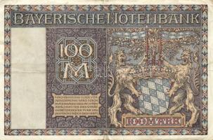 Német Birodalom/Weimari Köztársaság/Bajorország/Bayerische Notenbank, München 1922. 100M T:II