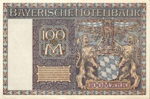 Német Birodalom/Weimari Köztársaság/Bajorország/Bayerische Notenbank, München 1922. 100M (2x) egymás...