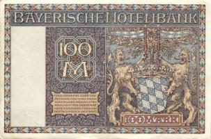 Német Birodalom/Weimari Köztársaság/Bajorország/Bayerische Notenbank, München 1922. 100M (2x) egymás...