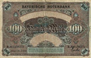 Német Birodalom/Császárság/Bajorország/Bayerische Notenbank, München 1900. 100M T:III