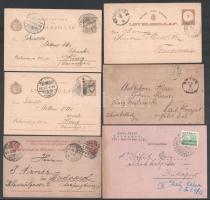 Mappányi különféle papírrégiség, közte levelezőlapok, esketési jegyzék, születési jegyzék, halotti a...