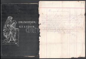 Mappányi különféle papírrégiség, közte levelezőlapok, esketési jegyzék, születési jegyzék, halotti a...