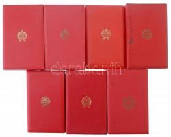 1964-1965. "A Haza Fegyveres Szolgálatáért Érdemérem - 10, 15, 20, 25, 30, 35, 40 év" 7xkl...