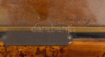 Rudnay jelzéssel: Első tavaszi nap. Tus, karton, foltos, hátoldalán Dr. Völgyessy Ferenc gyűjteménye...