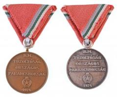 1974. "Bronzkoszorús Önkéntes Tűzoltó - 30 éves szolgálatért" műgyantás Br kitüntetés mell...