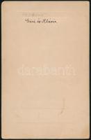 cca 1900 Anya lányával, keményhátú fotó Elbl és Pietsch budapesti műterméből, hátoldalán feliratozot...