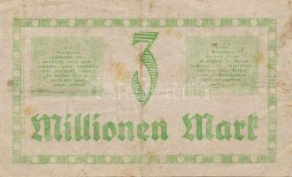Német Birodalom/Weimari Köztársaság/Német Birodalmi Vasutak/Dresden 1923. 3000.000M T:III