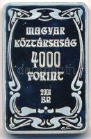 2001. 4000Ft Ag "100 éves a gödöllői művésztelep" tanúsítvánnyal T:PP fo