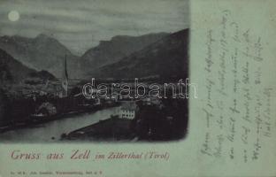 1898 Zell am Ziller (Tirol), Zell im Zillertal / general view. Joh. Gredler Nr. 90B.