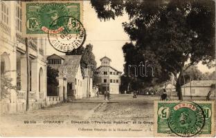 1912 Conakry, Direction 'Travaux Publies' et le Grand / street view, rickshaw, TCV card