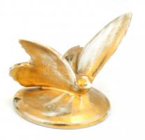 Drasche pillangó, aranyszínű, jelzett, kopott, m. 5,5 cm