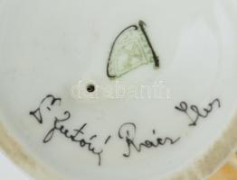 Drasche pillangó, aranyszínű, jelzett, kopott, m. 5,5 cm