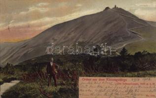 1903 Krkonose, Riesengebirge, Karkonosze; Die Schneekoppe / mountain. Kunstverlag v. F. Pietschmann (EK)