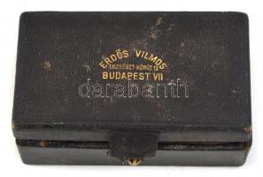 Pengés borotva Erdős Vilmos feliratú dobozban, doboz kopottas állapotban, h: 8,5 cm