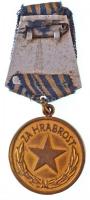 Jugoszlávia DN "Vitézségért Érdemérem" Br kitüntetés mellszalagon T:2 sérült mellszalag
Y...
