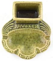 "Javszer" feliratú festett, mázas kerámia hamutartó, apró lepattanásokkal, 9x15 cm