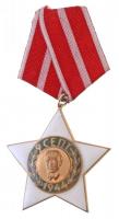 Bulgária DN 1944. szeptember 9. Érdemrend III. osztálya egyoldalas, zománcozott kitüntetés mellszalagon (59x56mm) T:1-,2 Bulgaria ND Order 9th of September 1944 Merit 3rd class one-sided, enamelled medal with ribbon (59x56mm) C:AU,XF