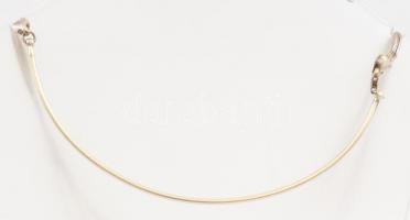 Ezüst(Ag) háromsoros nyaklánc, jelzett, h: 41 cm, nettó: 15,6 g