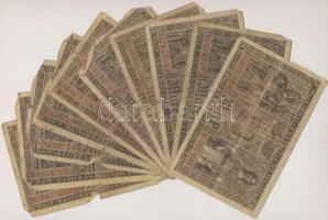 Német Birodalom 1918. 20M (10x) T:III,III- ragasztott
German Empire 1918. 20 Mark (10x) C:F,VG stic...