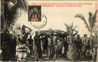 Cotonou, Entrée en Ville, Voyage du Ministre des Colonies á la Cote dAfrique / travel of the Minister of Colonies to the Coast of Africa, arrival in the city, African folklore