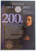 Németország 2011G 10EUR Ag "Liszt Ferenc 200. születésnapja" emléklapon, első napi bélyegz...