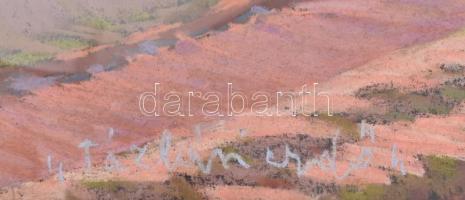 Bodor Miklós (1925-2010): Tázlári erdő (Soltvadkert környéke). Pasztell, papír, jelzett és datált (B...