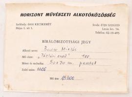 Bodor Miklós (1925-2010): Tázlári erdő (Soltvadkert környéke). Pasztell, papír, jelzett és datált (B...