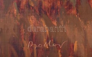 Bodor Miklós (1925-2010): Kunfehértó, alkonyat. Olaj, farost, jelzett, fa keretben. 30×80 cm