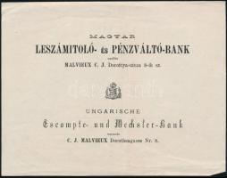 1870 Magyar Leszámitoló- és Pénzváltó-bank számlája