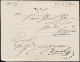 1870 "Magyar Leszámitoló- és Pénzváltó-bank" számlája