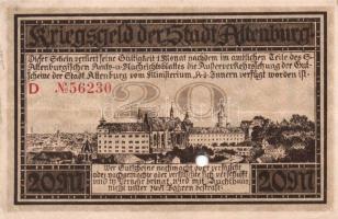 Német Birodalom/Weimari Köztársaság/Altenburg 1918.11.15. 20M hivatalos érvénytelenítéssel T:II