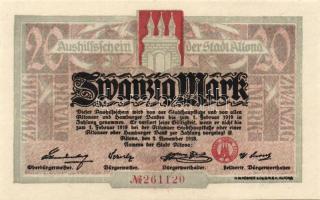 Német Birodalom/Császárság/Altona 1918.11.2. 20M T:I